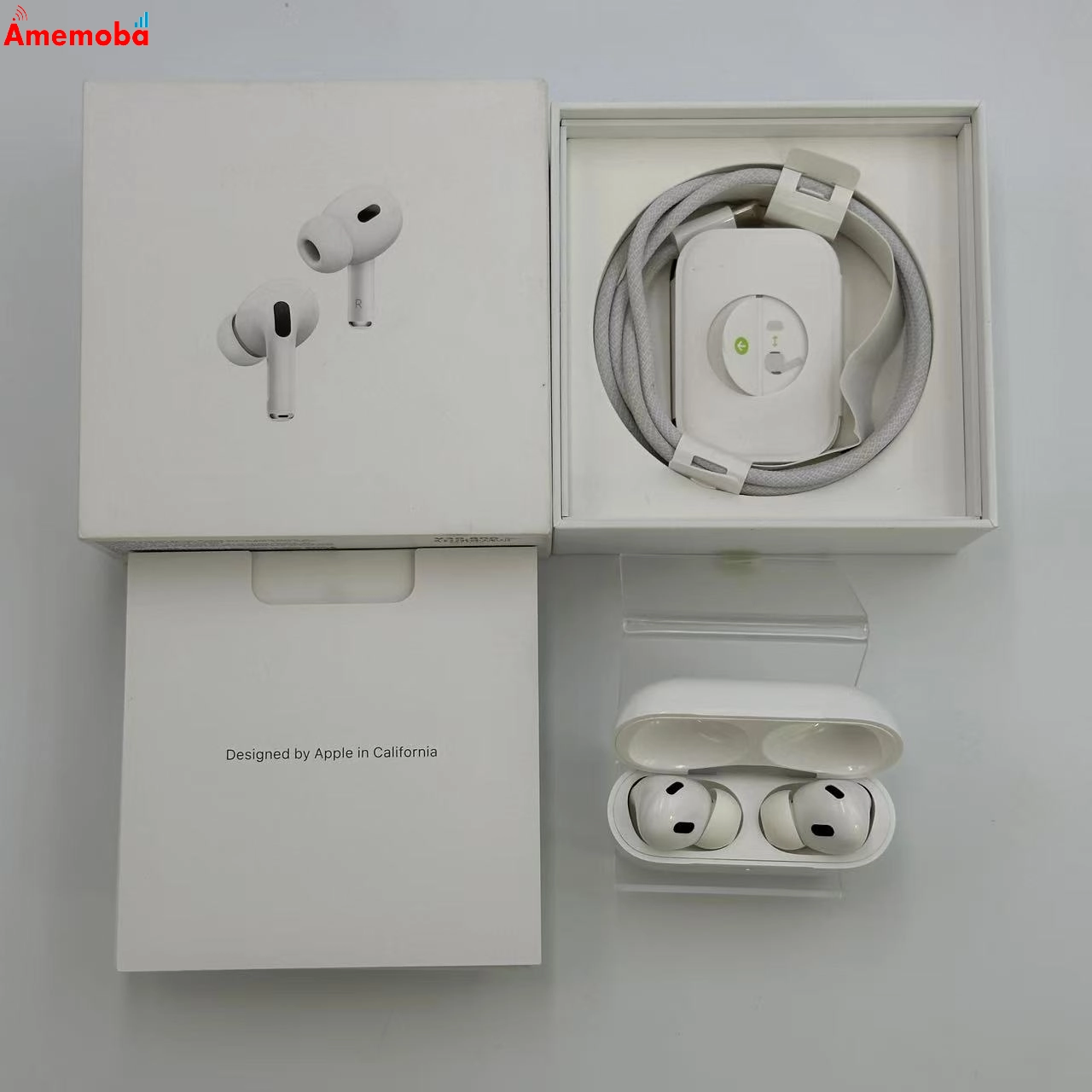 AirPods Pro 本体 充電ケース付き ホワイト　変色部分・傷あり返品不可 多少の傷ありですAirPods本体 充電ケース付き ホワイト 新品