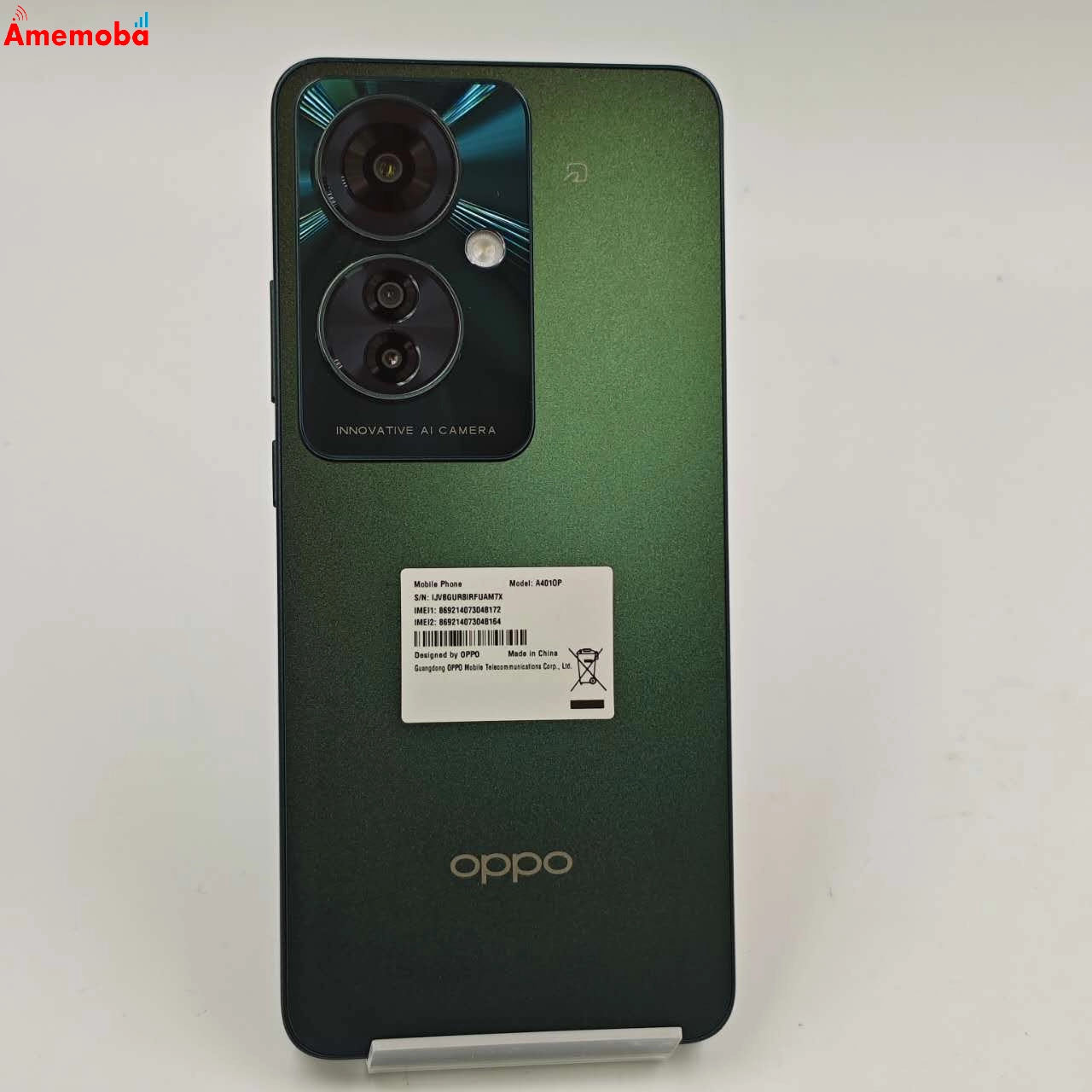「OPPO Reno11 A A401OP ダークグリーン」 OPPO Reno11 A 8GB/128GB ダークグリーン A401OP Y!mobile版SIM