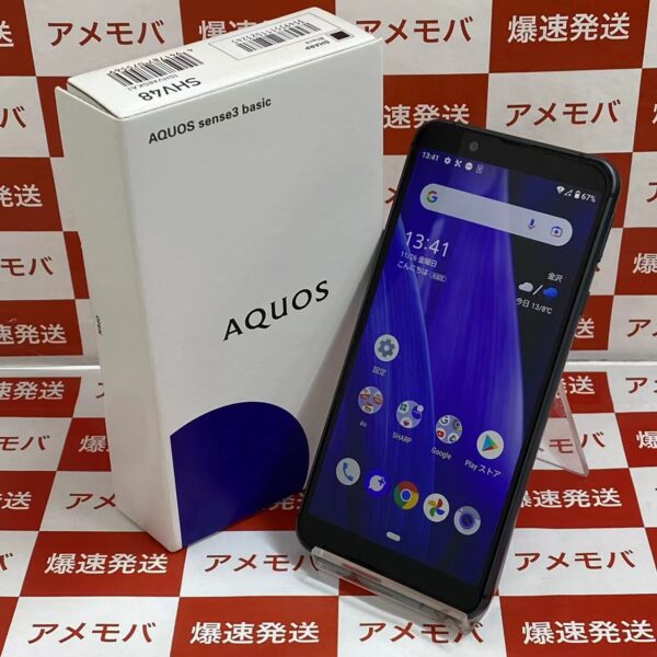 AQUOS sense3 basic SHV48 au 32GB SIMロック解除済み 美品-正面